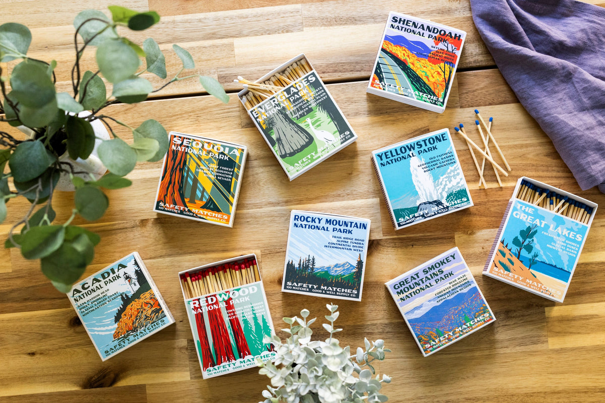 Yellowstone Vintage National Park Cabin Matches
