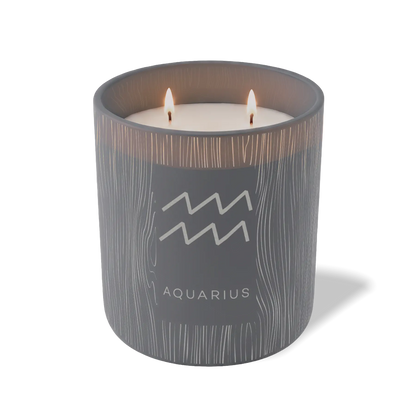 Aquarius Symbol | 12 oz Candle